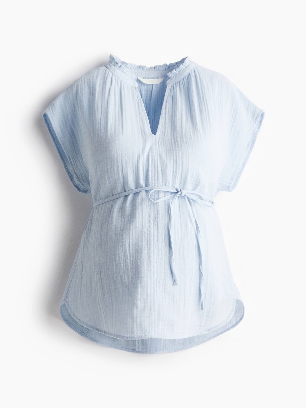 NWT H&M Mama Chiffon Blouse With Tie Belt Size Medium